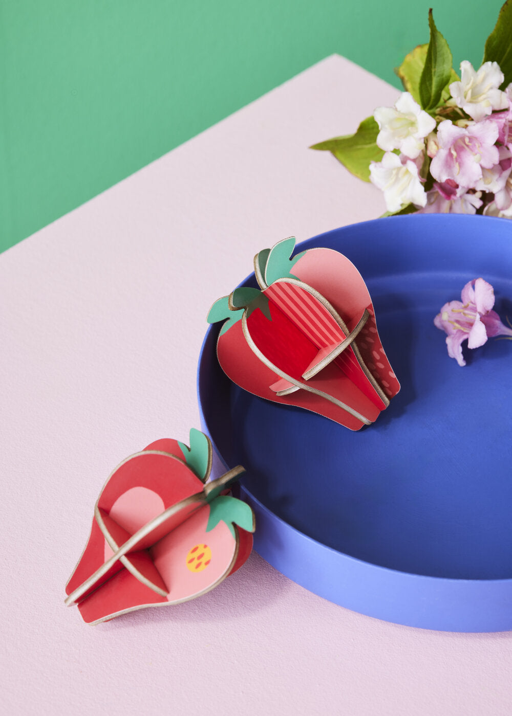 Jordbær pop-out kort